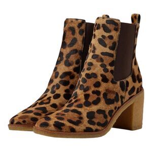 Lauren Ralph Lauren Marianna Leopard-Print Haircalf Bootie 10B Chelsea Boots NEW